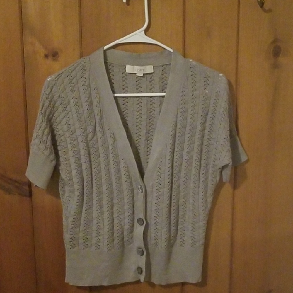 The loft Knit grey cardigan